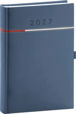 NOTIQUE Tomy 2027 modro-červený / Denní diář / 15 x 21 cm