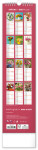 Nástěnný kalendář vázankový/kravata 2026 NOTIQUE - Květiny - Kvety, 12 x 48 cm