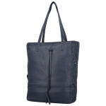 Módní dámský koženkový set kabelek Safira, tmavě modrý