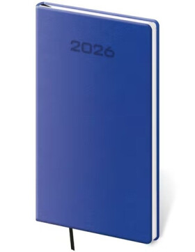 Diář 2026 týdenní kapesní A6 Soft - modrá