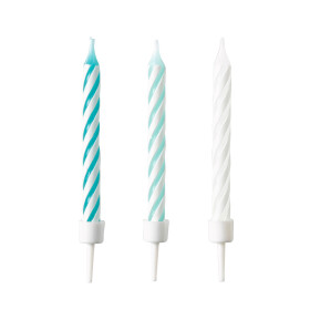 Dortové svíčky tyrkysové 10 ks mix barev Amscan Dortové svíčky tyrkysové 10 ks mix barev Amscan