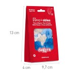 Dortisimo Dekorace z jedlého papíru Květiny bílé a modré (8 ks)