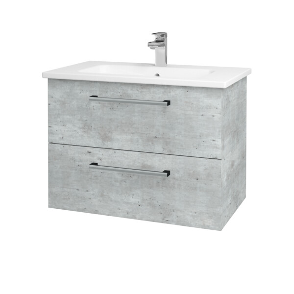 Dřevojas - Umyvadlová skříňka GIO SZZ2 80 - D01 Beton / Úchytka T03 / D01 Beton 82096C