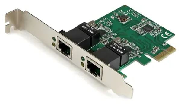 StarTech 2-Port Gigabit PCIe síťová karta / Síťová karta / PCI Express / 2x RJ-45 / Realtek RTL8111E (ST1000SPEXD4)