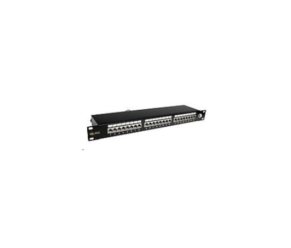 Solarix Patch panel 24 x RJ45 CAT6 STP černý 1U SX24-6-STP-BK EDF_10101966