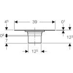GEBERIT - Příslušenství Příruba pro podlahové vpusti s velikostí 130x130 mm 388.101.00.1
