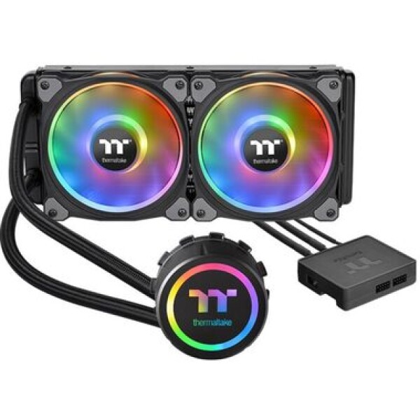 THERMALTAKE Floe DX RGB 240 černá / AIO vodní chladič CPU / 2x 120 mm / 1500 RPM @ 23.9 dB / 42.45 CFM (CL-W255-PL12SW-A)