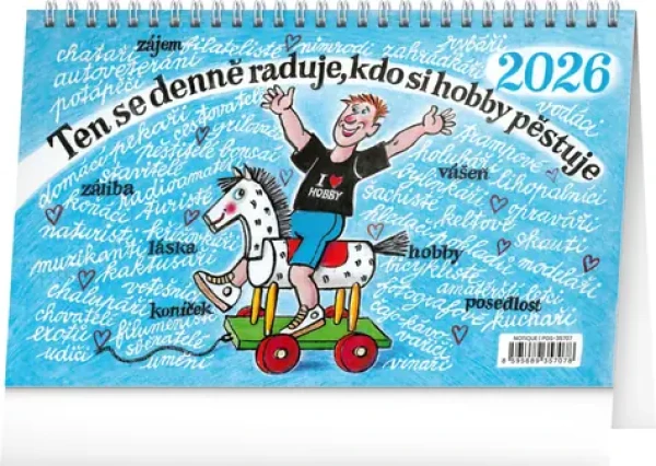 NOTIQUE Stolní kalendář Naše hobby 2026 – Kamila Skopová, 23,1 x 14,5 cm (PGS-35707)