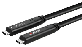 Lindy USB-C - USB-C 10 m černá / Kabel / 5 Gbit/s / DisplayPort 4K / USB-C PD 20V (43398)