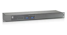 LevelOne PoE+ switch 16x FE 19" / Switch / 16-port / 16x PoE+ / 120 W / kovové provedení (FEP-1601W120)