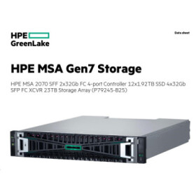 HPE MSA 2070 SFF 23TB (12x1.92TB R0Q47A, 2x32G FC 4pContr, 4x32G SFPFCXCVR S3Y23A) Storage Array Smart Choice EDF_1580579465
