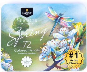 Castle art supplies Castle art supplies, Spring, sada pastelek v jemných odstínech, 72 ks
