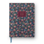 Rifle Paper Co. Linkovaný deník Rosa, modrá barva, textil