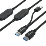 MediaRange MRCS244 černá / Aktivní prodlužovací kabel USB 3.0 / 15 m / 5 Gbit/s (MRCS244)