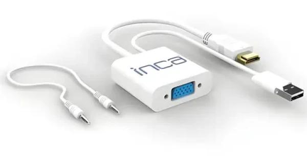 INCA IVTH-01 bílá / Redukce / HDMI na VGA / audio + USB (IVTH-01)