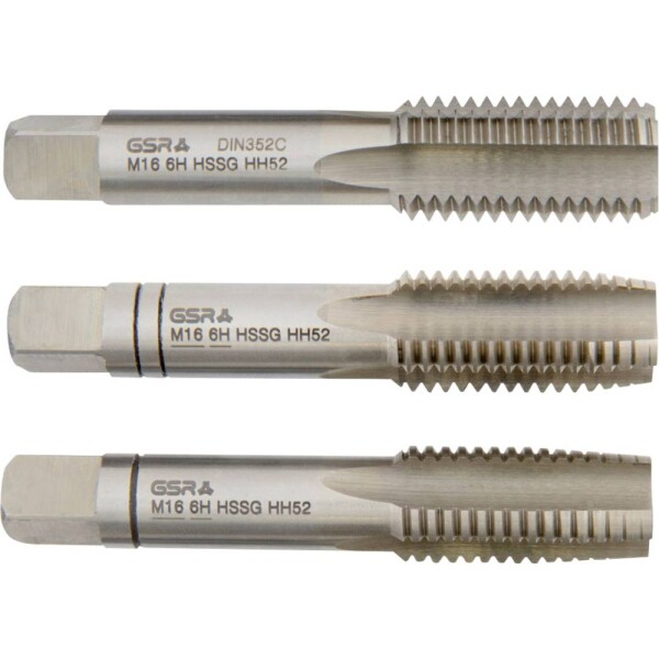 GSR B00105270 ruční závitník metrický M16 DIN 352 HSS 3 ks