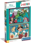 Clementoni 24823 Puzzle Klasické Disney pohádky 2x60 dílků