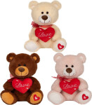 Plyšový medvěd s červeným srdíčkem 30 cm