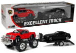 Mamido Sada vozidel Červený Monster Truck Černý BMW