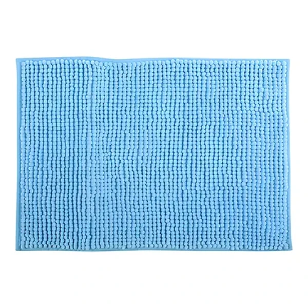 MSV CHENILLE světle modrá / Koupelnová předložka / mikrovlákno / protiskluzová / 50 x 80 cm