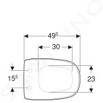GEBERIT - Citterio WC sedátko se softclose, bílá 500.540.01.1