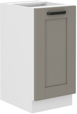 Spodní skříňka Luna 40 D 1F BB Barva korpusu: Bílá, Barva dvířek: Clay Grey