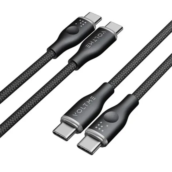 VOLTME Powerlink Rugg Series CTC Kabel USB-C(M) 3A/60W 1m černá / 2x USB-C(M) (C2049)