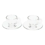 Bialetti Classic skleněné šálky na espresso s podšálky 2 x 60 ml