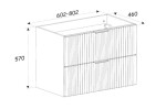 COMAD - Skříňka pod umyvadlo 80cm 2 zásuvkyADEL OAK 5907611654804