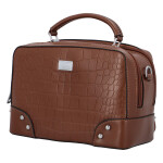 Stylová crossbody kabelka Croco Sia, hnědá