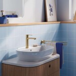 GROHE - Lineare New Umyvadlová baterie s výpustí Push-Open, kartáčovaný Cool Sunrise 23106GN1