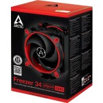 ARCTIC Freezer 34 eSports DUO černo-červený / 2x120 mm / 200 - 2100 RPM / 0.5 Sone / 4-pin / pro Intel AMD (ACFRE00060A)