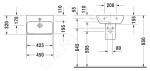 DURAVIT - ME by Starck Umývátko 450x320 mm, s WonderGliss, alpská bílá 07194500101