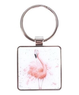 Klíčenka Wrendale Designs Pretty in Pink - Plameňák