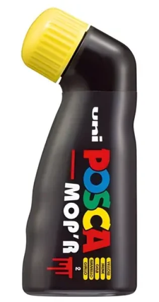 POSCA PCM-22 žlutá / Popisovač / Vodou ředitelný / Kulatý hrot 3-19 mm / Světlostálý (183207)