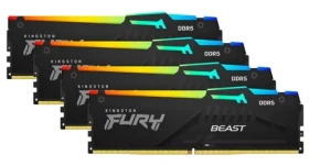 Kingston Fury Beast Black RGB 64GB (4x16GB) DDR5 5200MHz / CL40 / DIMM / XMP (KF552C40BBAK4-64)