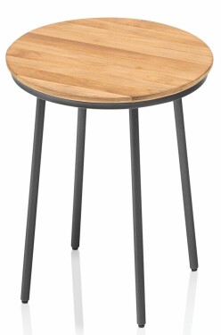 KETTLER TRIBE stolek Ø 40 cm - antracit / teak