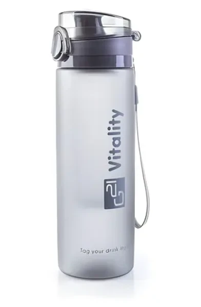 G21 Láhev na smoothie a džusy šedá-zmrzlá / 600 ml (KXN-1157SZ)
