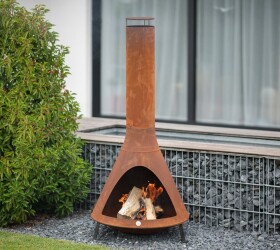 Zahradní krb z oceli – Westmann (rez)