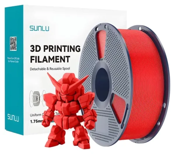 Sunlu PLA+ 2.0 červená / Filament / PLA+ / O 1,75 mm / 1 kg / až 300 mm/s (PLA+ 2.0 R)