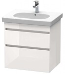 DURAVIT - DuraStyle Umyvadlová skříňka 61x93x45 cm, 2 zásuvky, lesklá bílá DS648302222