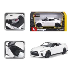 Bburago Plus Nissan GT-R Metallic White