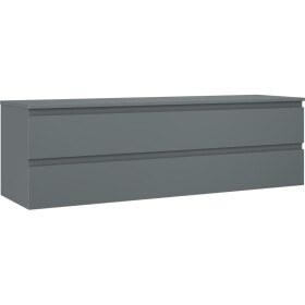 MEXEN/S - Orio koupelnová skříňka pod umyvadlo 160 cm s deskou, 2 zásuvky, grafit mat 91A10-16047-2-BFFC66