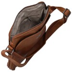 Trendy dámská koženková crossbody kabelka Coveri Poala, koňaková