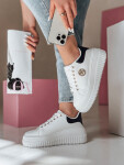 Dámské tenisky na platformě KITNOT bílo-černé FashionStreet ZY0922 36