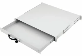 Equip 19" světle šedá / Uzamykatelná zásuvka / 1U / RAL7035 (EZD-1-G)