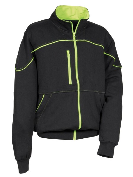 Pracovní mikina COFRA DIKLI Barva: Černá/ Limetka, Velikost: L (V547_0_05_L)