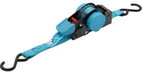 Compass BLUE WAY / Popruh upínací samonavíjecí s ráčnou / 100 daN / 2 m / TÜV/GS