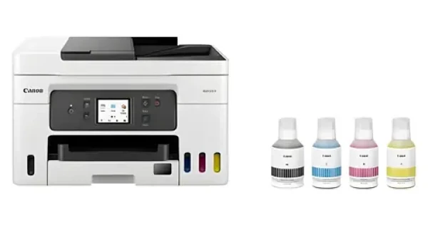 Canon MAXIFY GX4050 bílá / Barevná inkoustová multifunkce / A4 / 600 x 1200 / USB / Wi-Fi / LAN / Fax (5779C006AA)