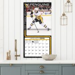 JF Turner Kalendář Pittsburgh Penguins NHL Sidney Crosby #87 2026 Wall Calendar